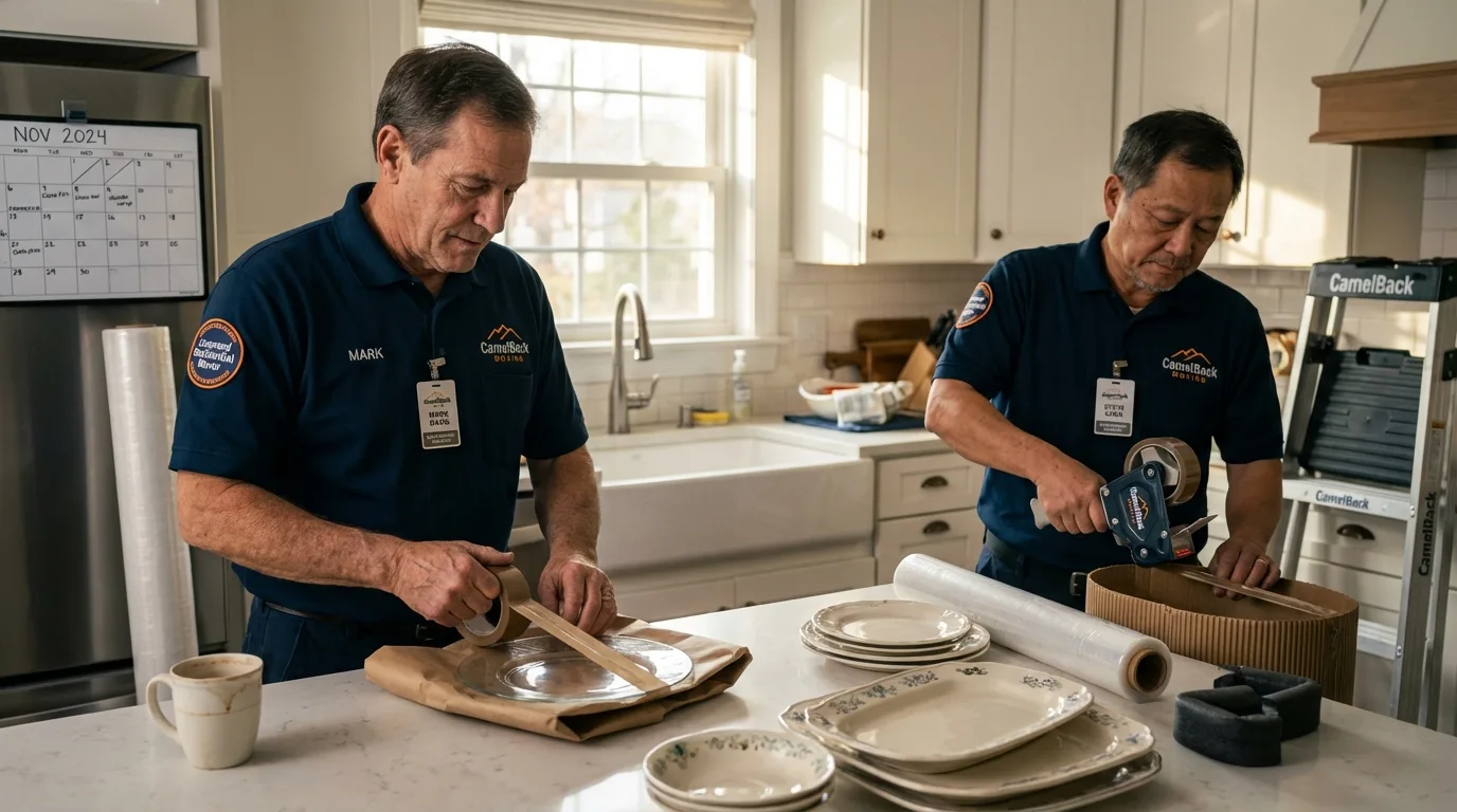 Professional crew packing kitchen dishware in Avondale, AZ